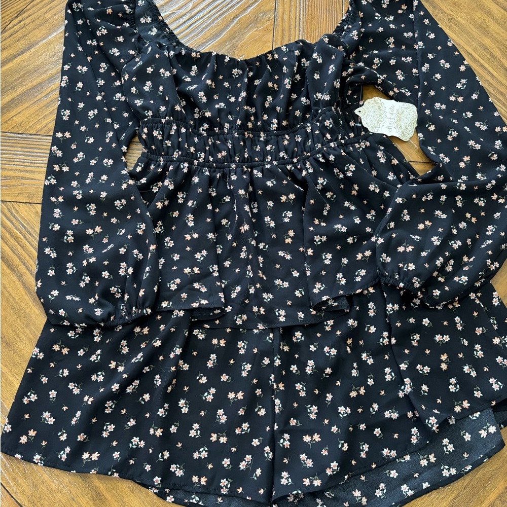 Altar'd State Black Ruche Dress